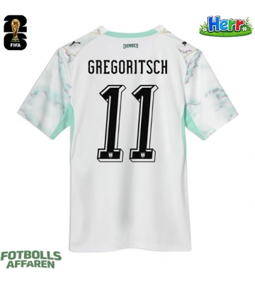 Österrike Michael Gregoritsch #11 Bortatröja VM 2026 Kortärmad